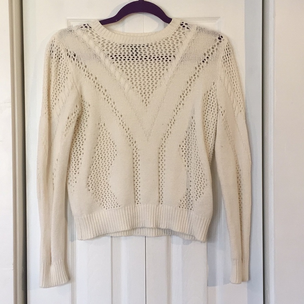 F21 Cream Knit Sweater